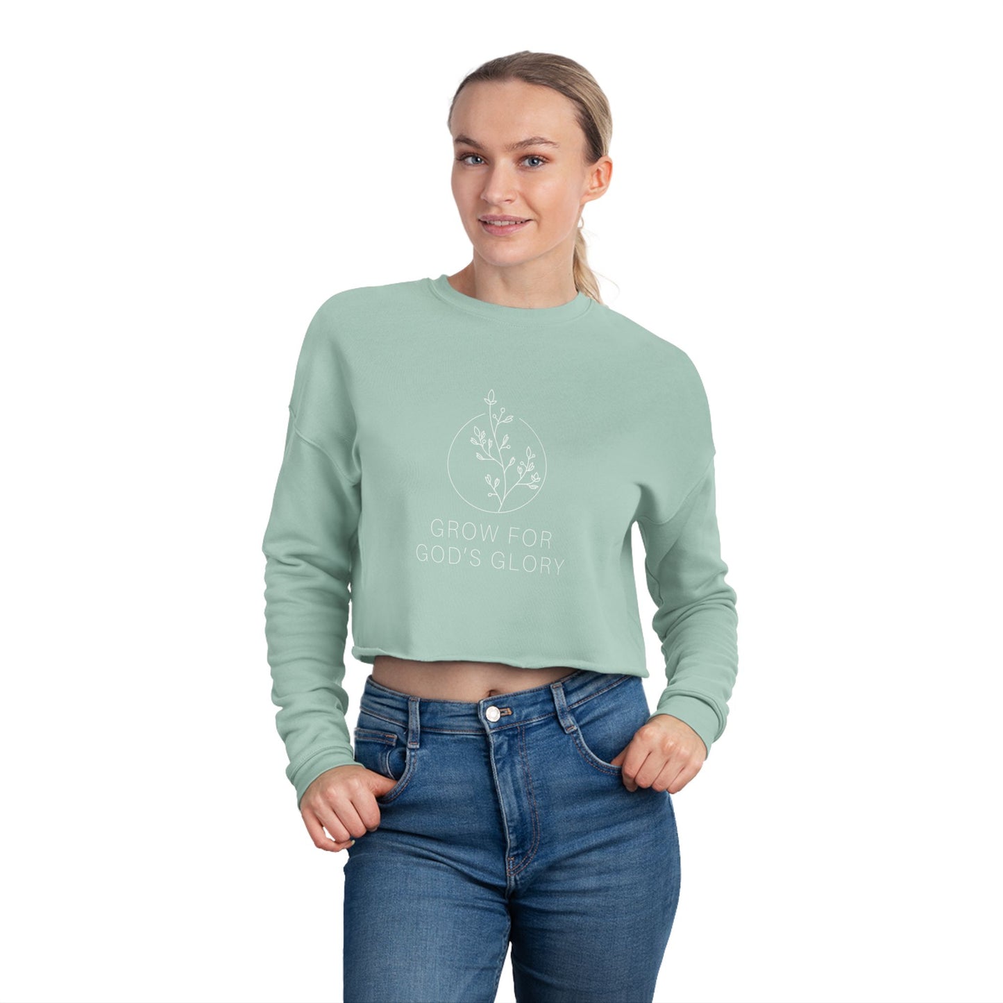 "Grow for God's Glory" Women's Cropped Sweatshirt