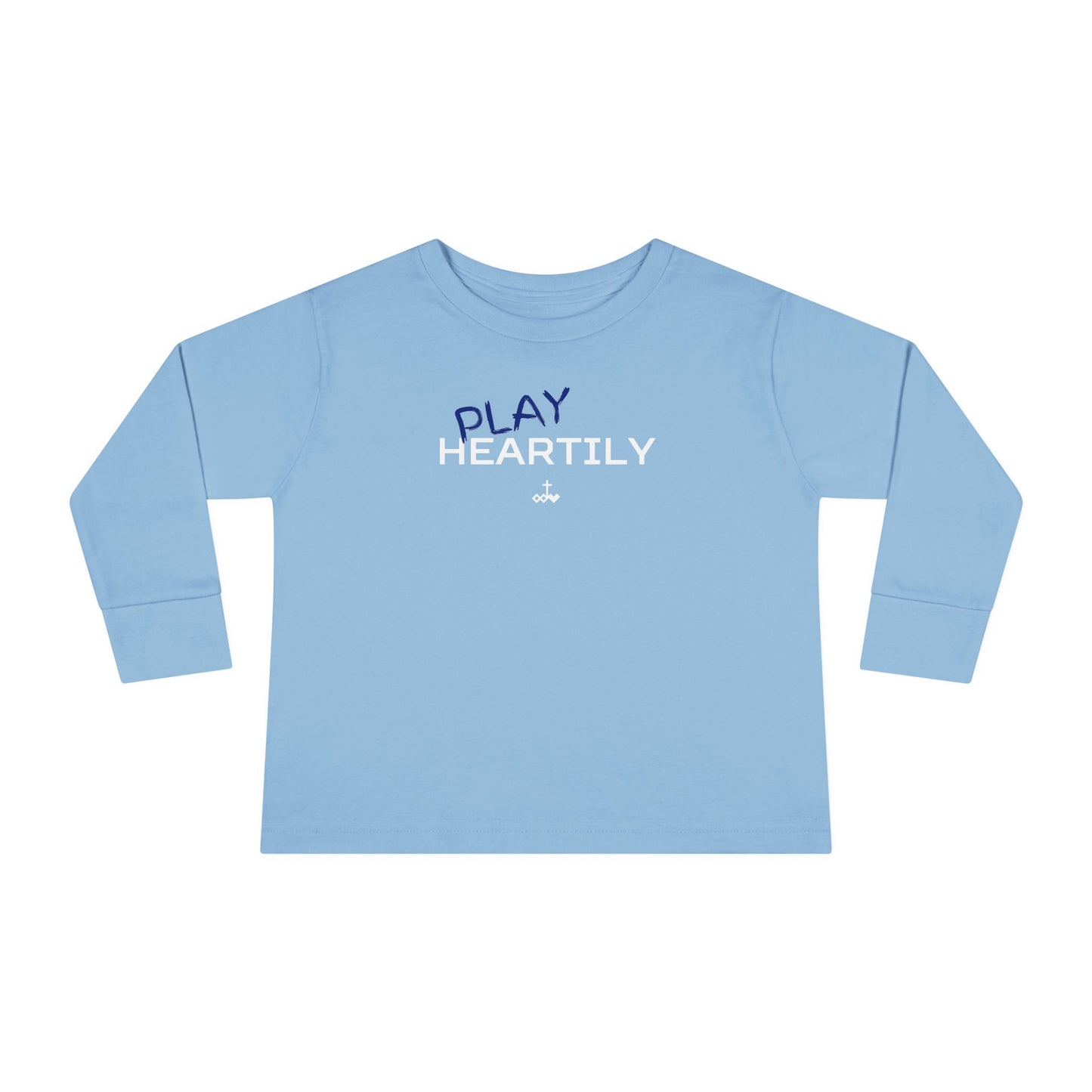 Toddler Long Sleeve "Play Heartily" Tee