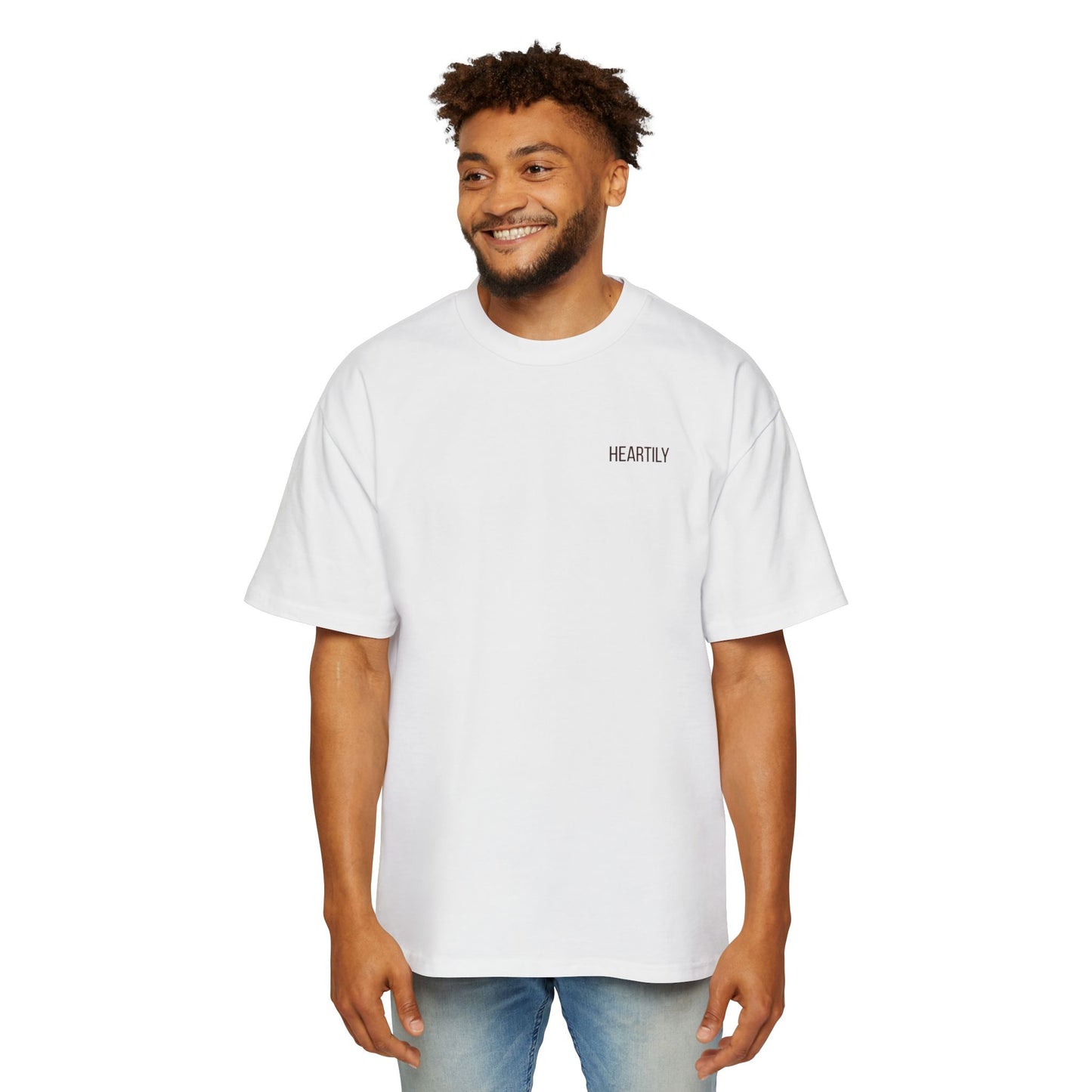 Heartily Men's Camo Logo Heavy Oversized Tee