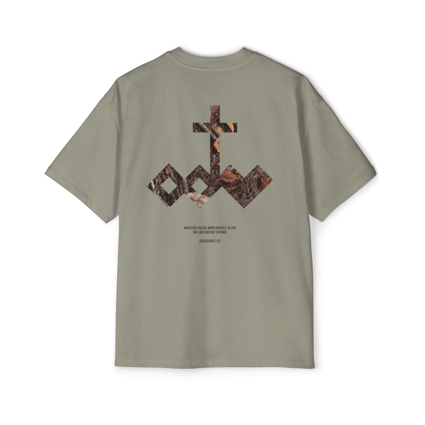 Heartily Men's Camo Logo Heavy Oversized Tee