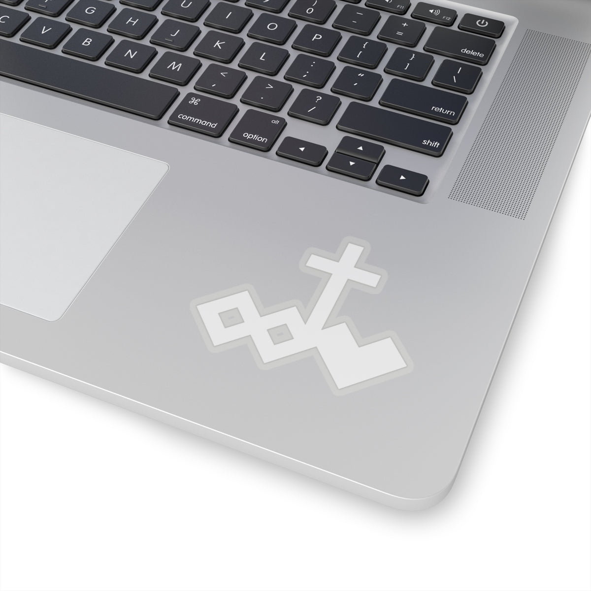 White Kiss-Cut Logo Sticker