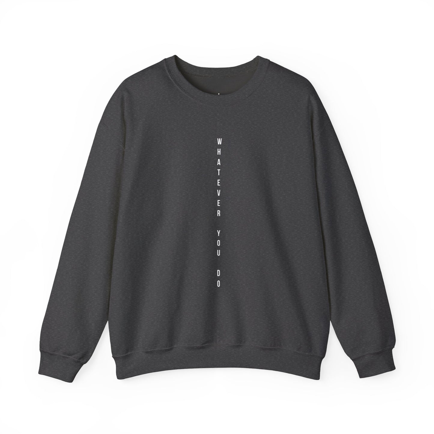 Vertical Text Crewneck Sweatshirt