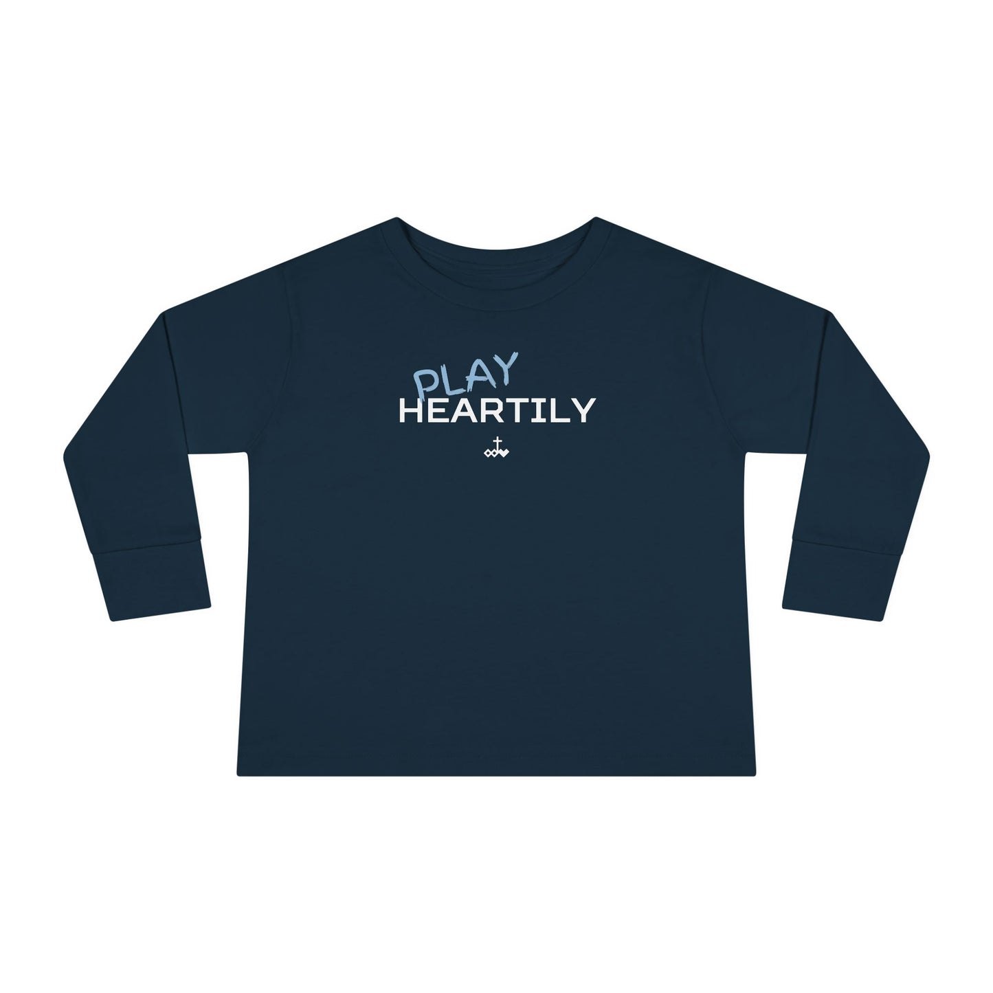 Toddler Long Sleeve "Play Heartily" Tee