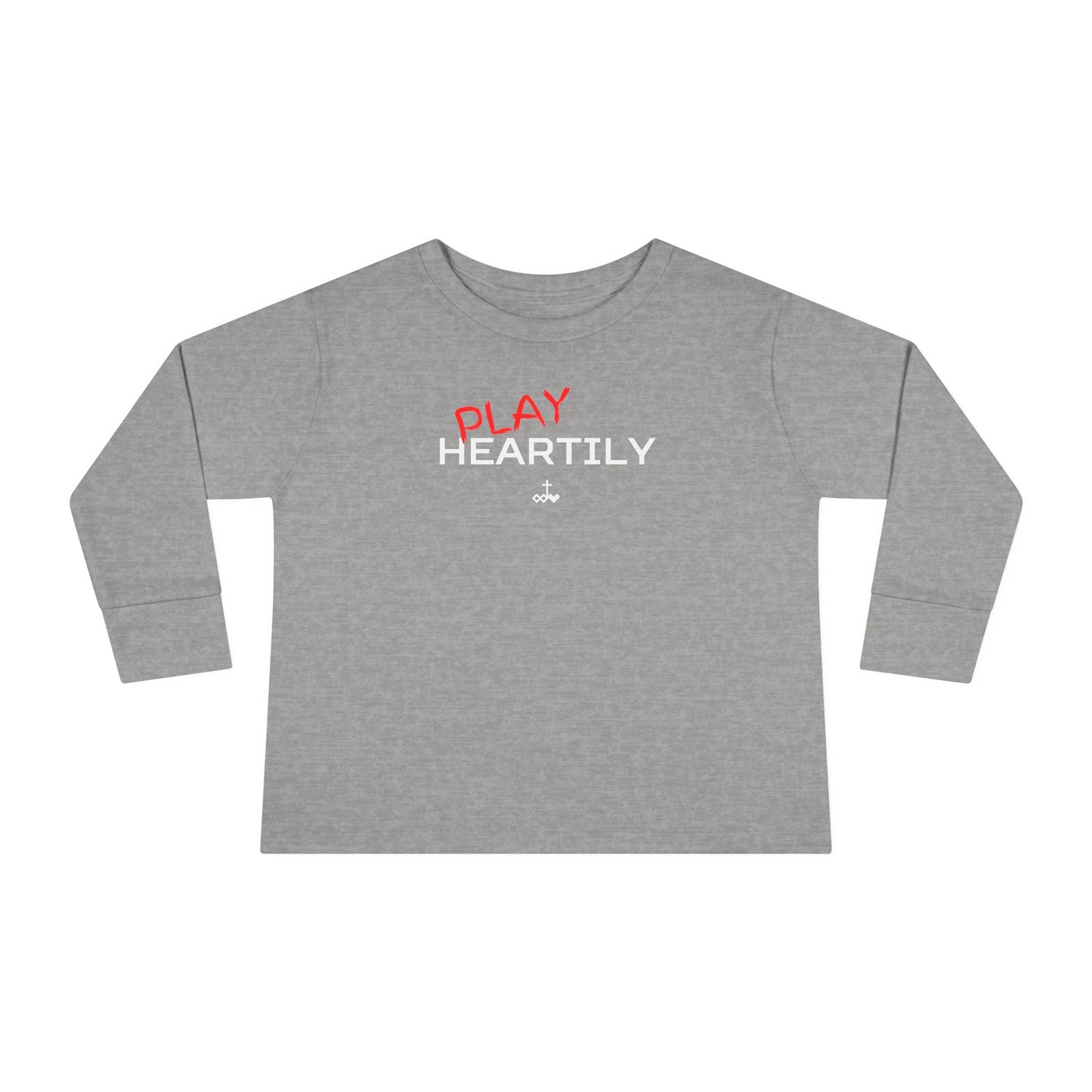Toddler Long Sleeve "Play Heartily" Tee