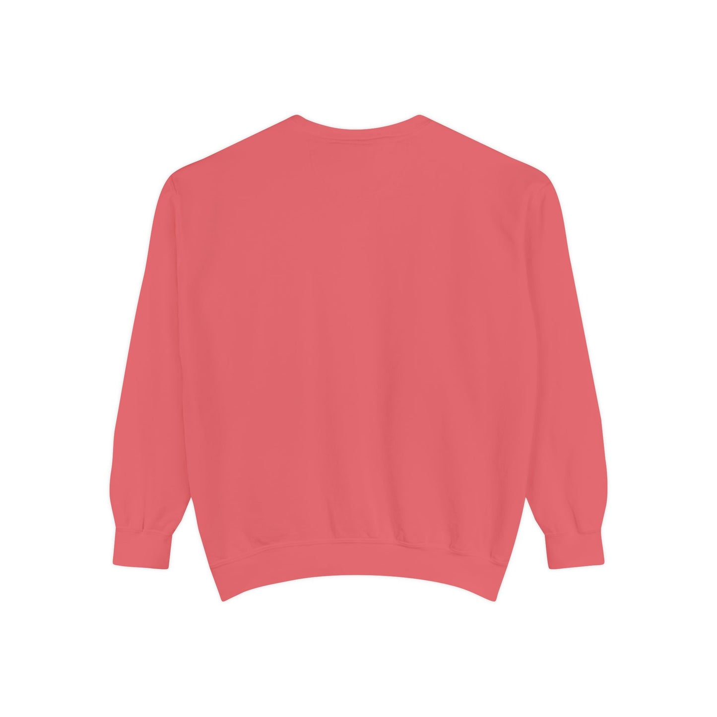 "I Don't Work for Men" Embroidered Garment-Dyed Sweatshirt