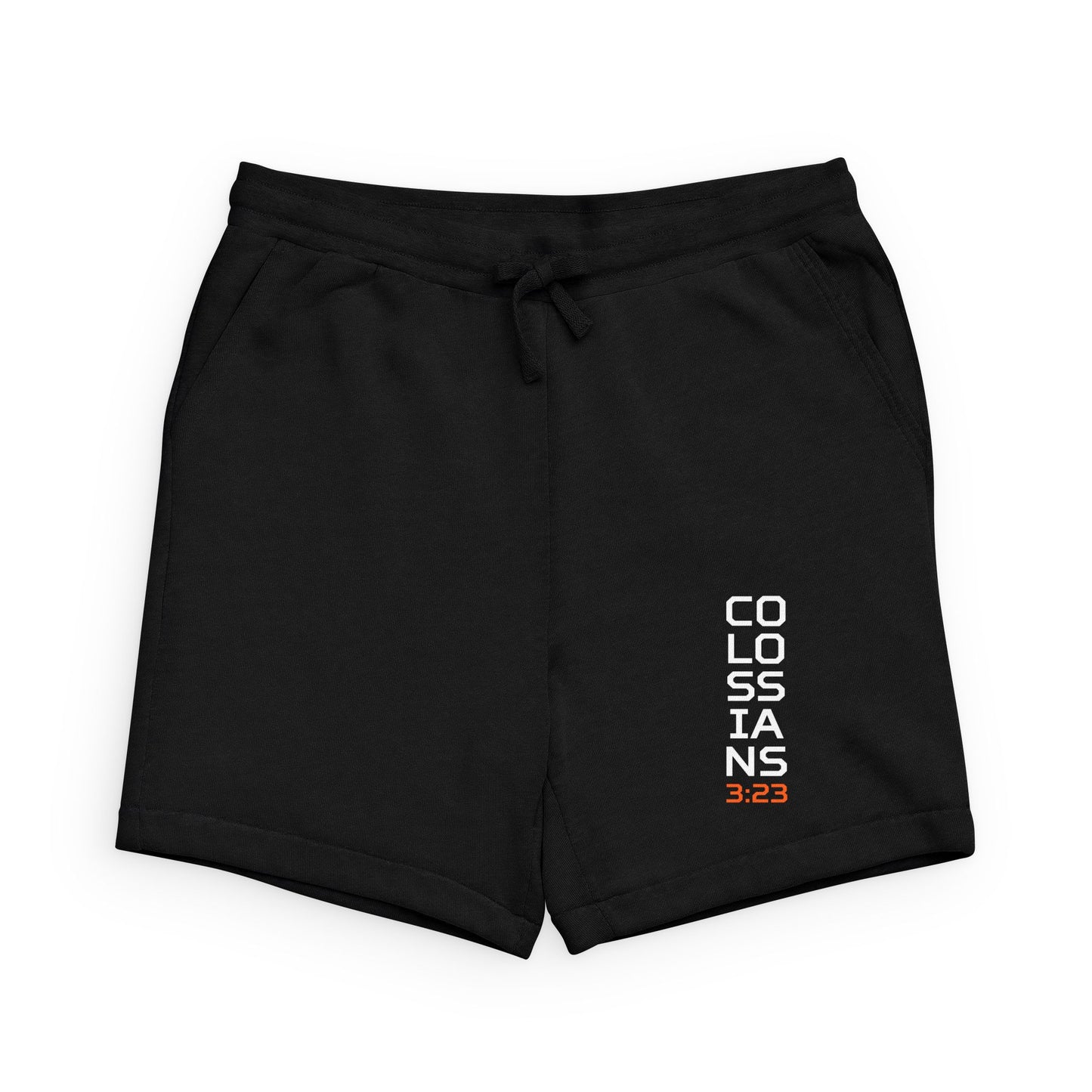 Colossians 3:23 Unisex Fleece Sweatshorts
