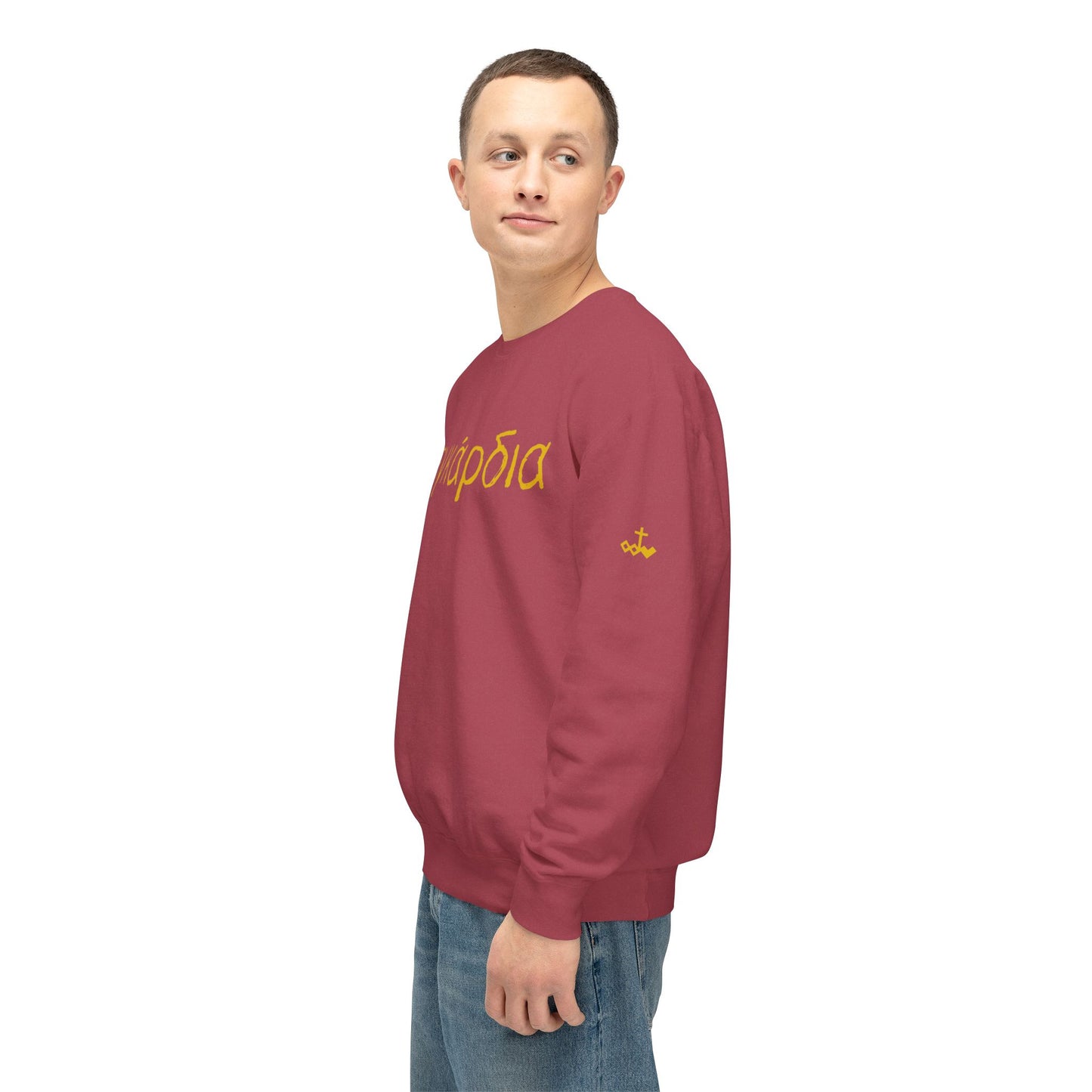Greek "Heartily" Lightweight Crewneck Sweatshirt