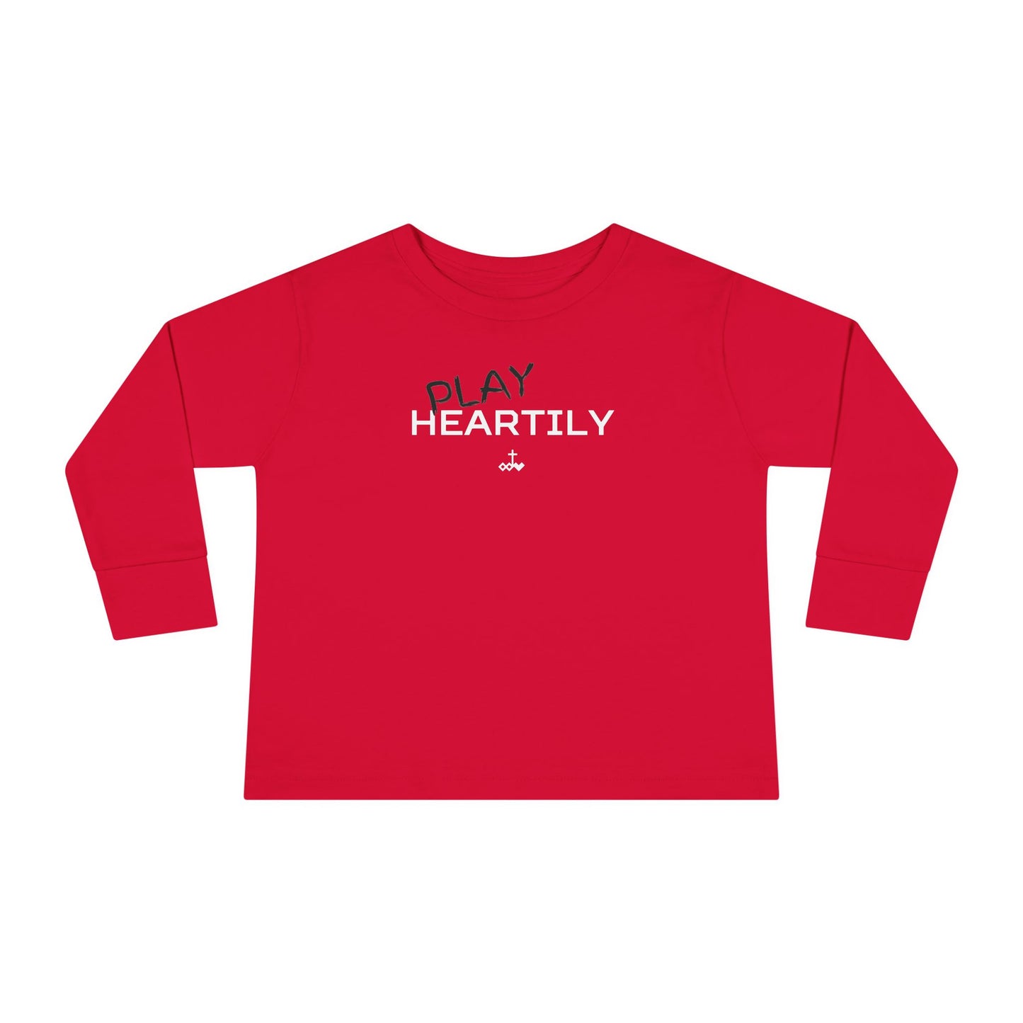 Toddler Long Sleeve "Play Heartily" Tee