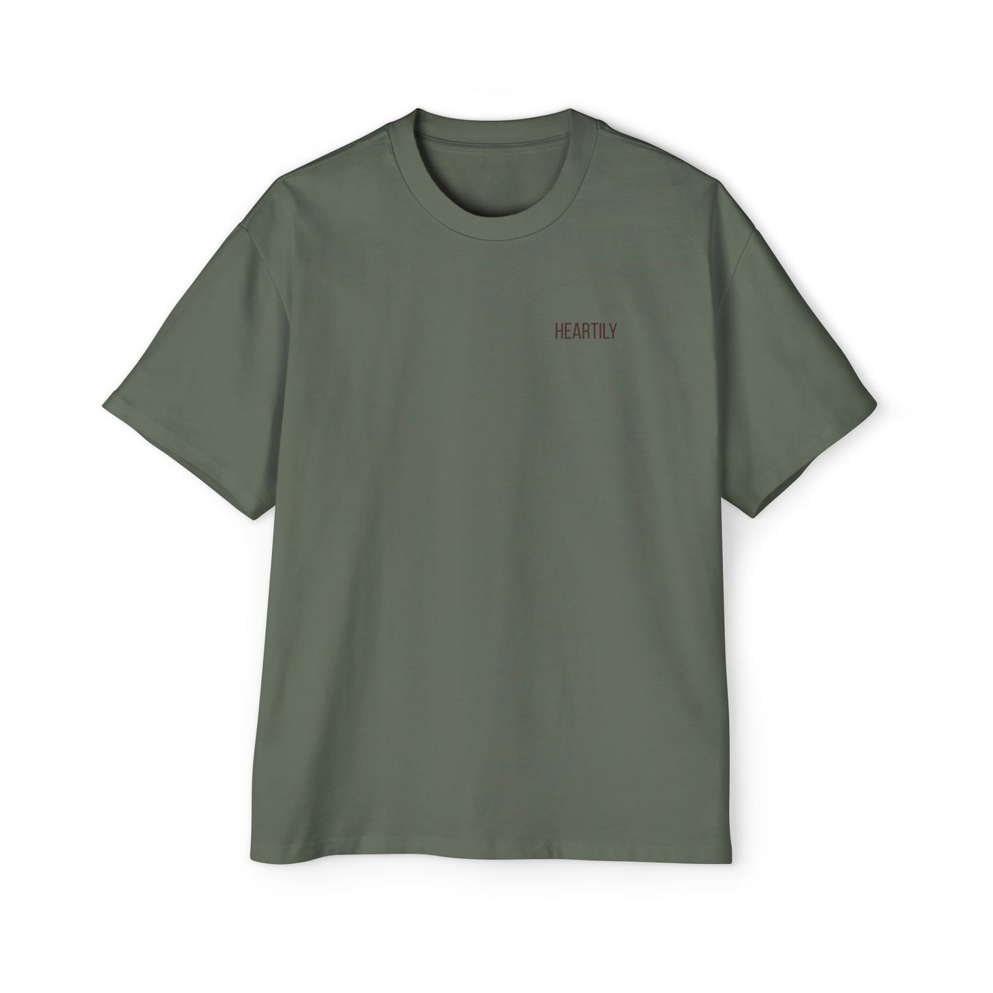 Heartily Men's Camo Logo Heavy Oversized Tee