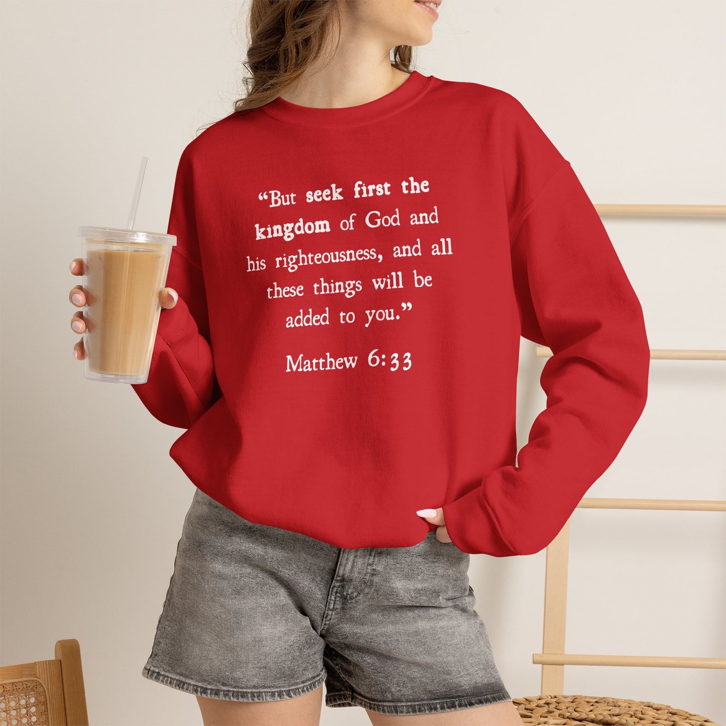 Unisex Matthew 6:33 Crewneck Sweatshirt