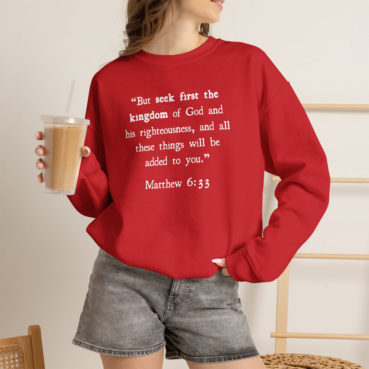 Unisex Matthew 6:33 Crewneck Sweatshirt