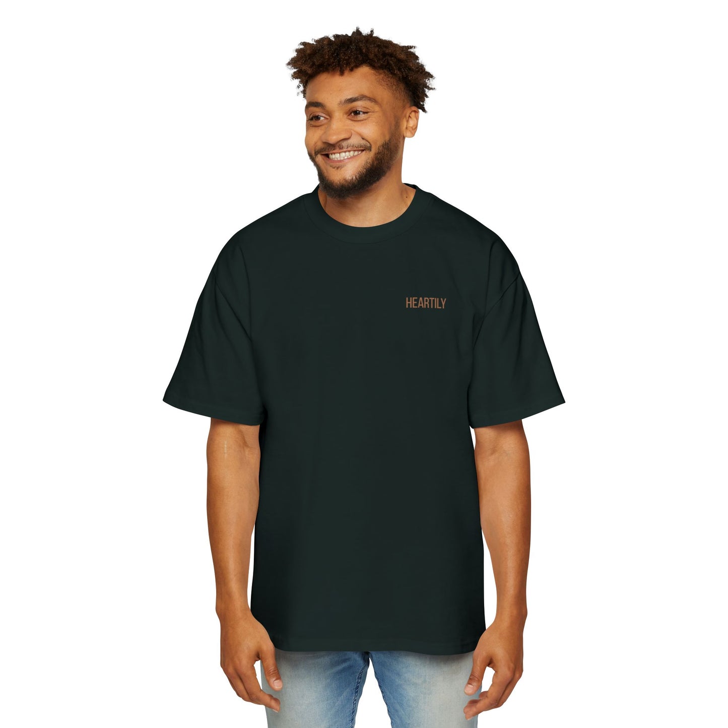 Heartily Men's Camo Logo Heavy Oversized Tee