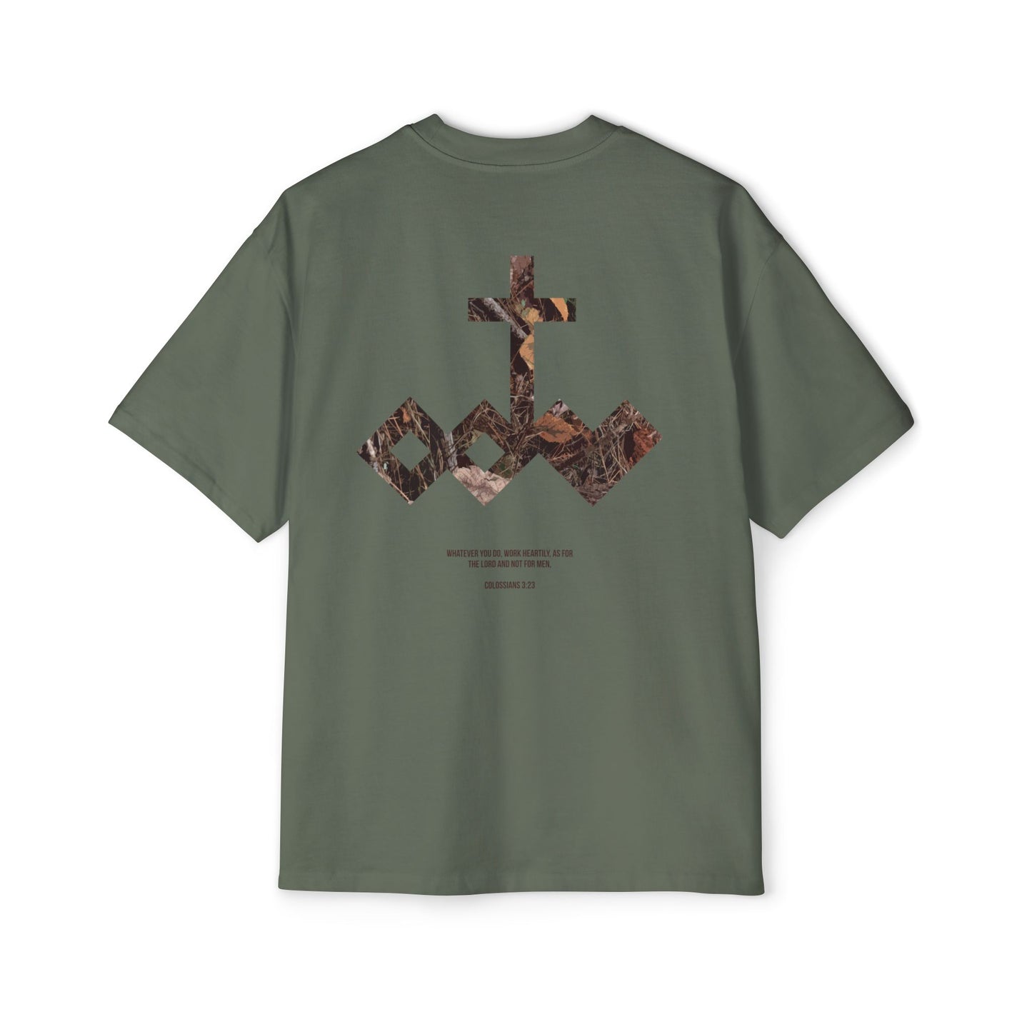 Heartily Men's Camo Logo Heavy Oversized Tee
