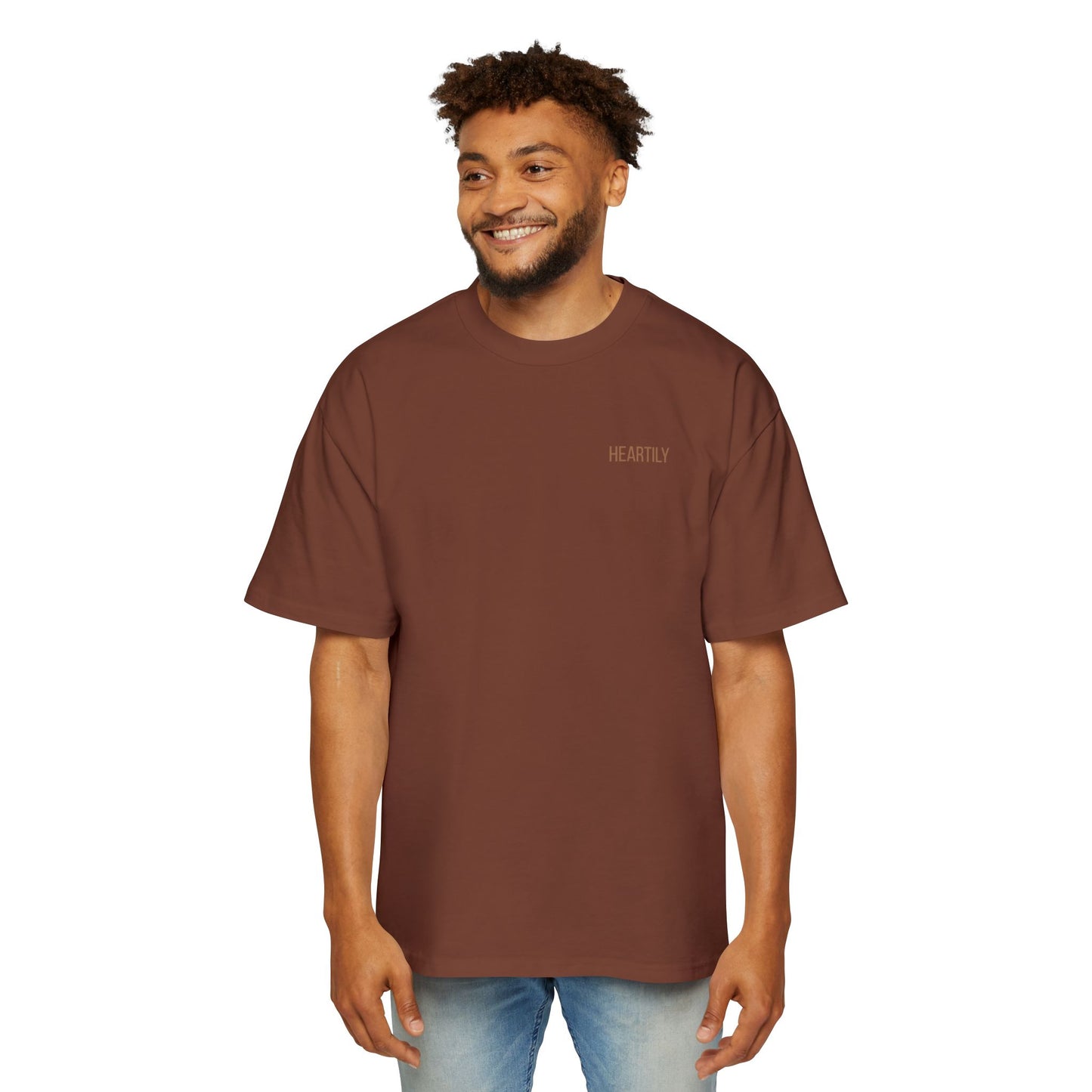 Heartily Men's Camo Logo Heavy Oversized Tee
