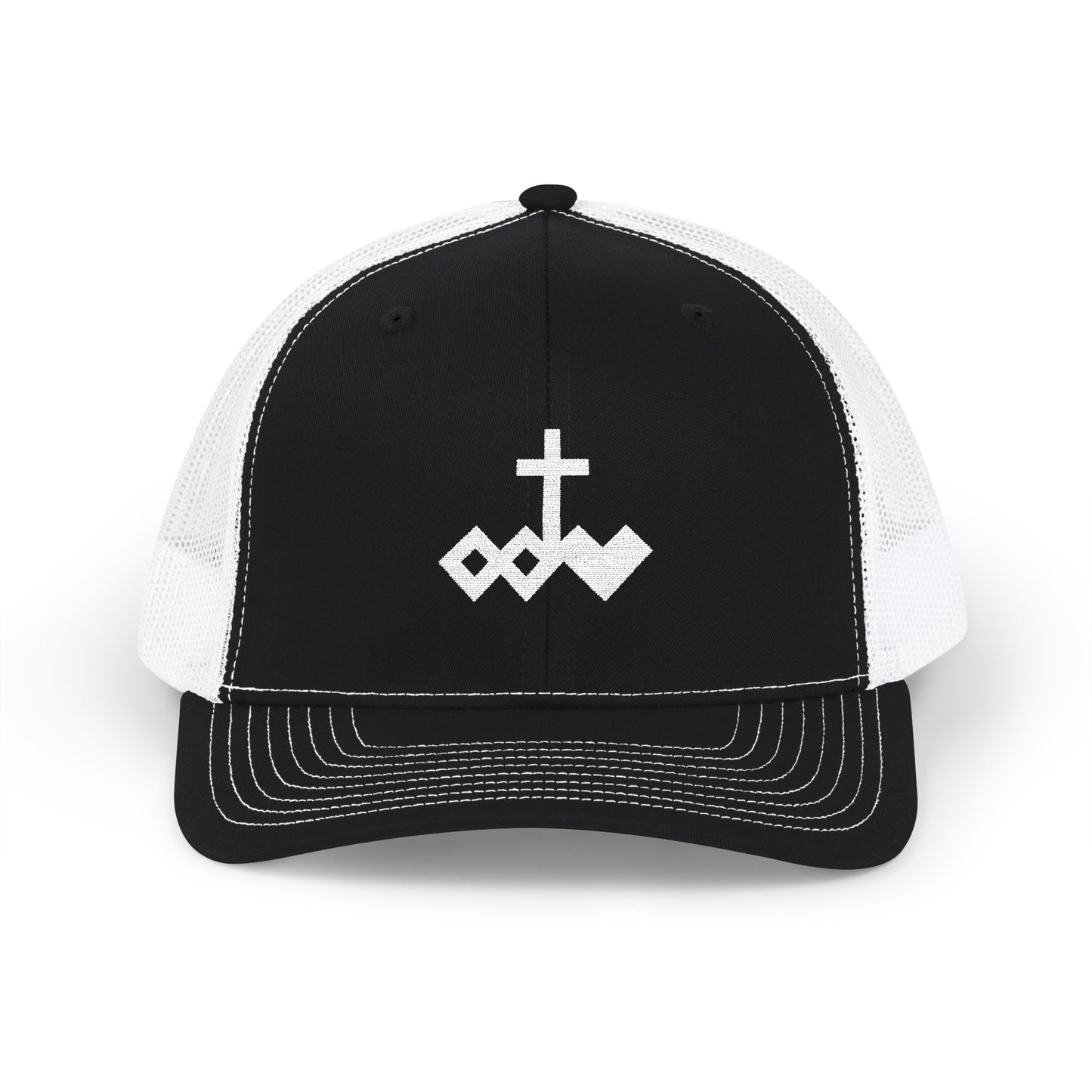 Embroidered Logo Snapback Trucker Cap