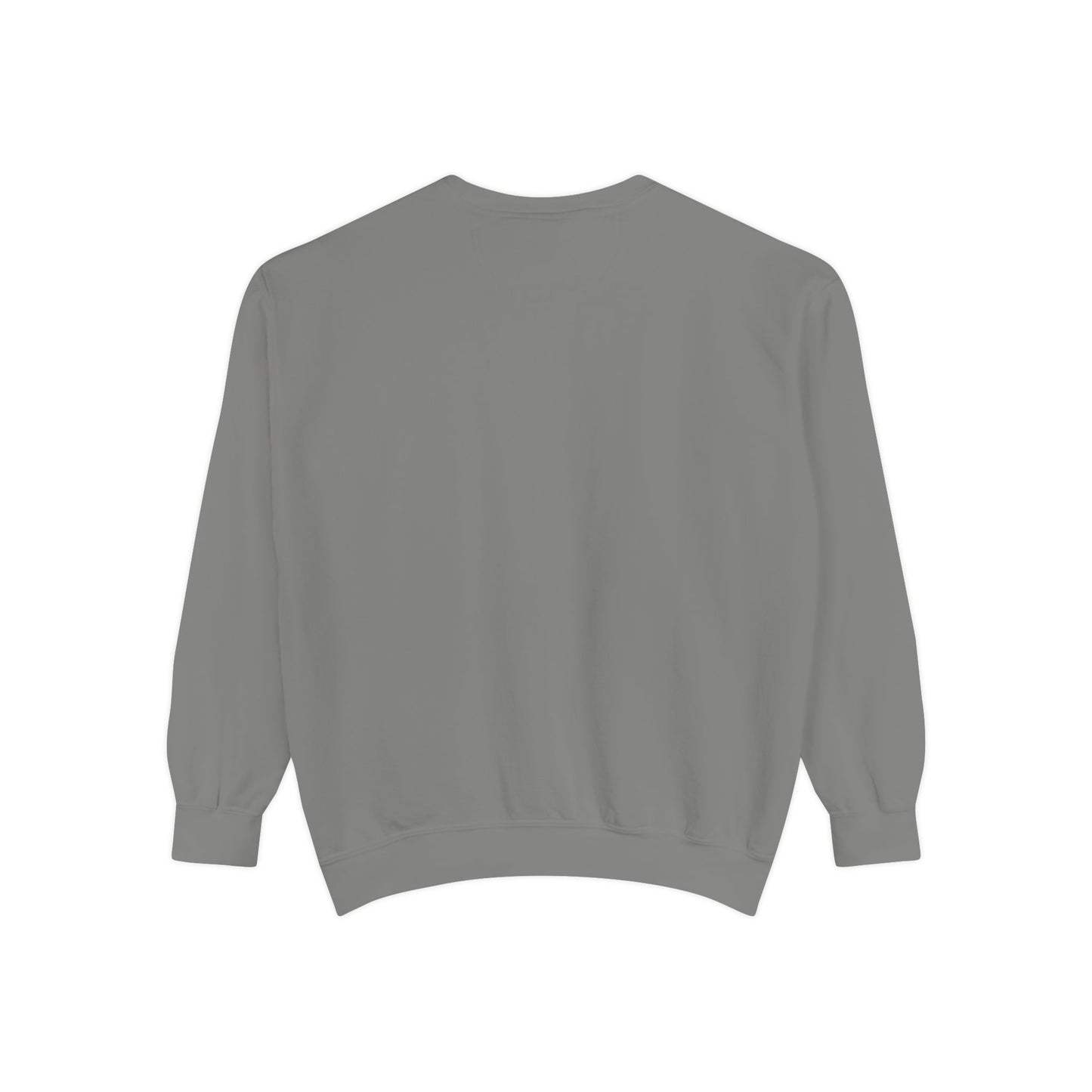"I Don't Work for Men" Embroidered Garment-Dyed Sweatshirt