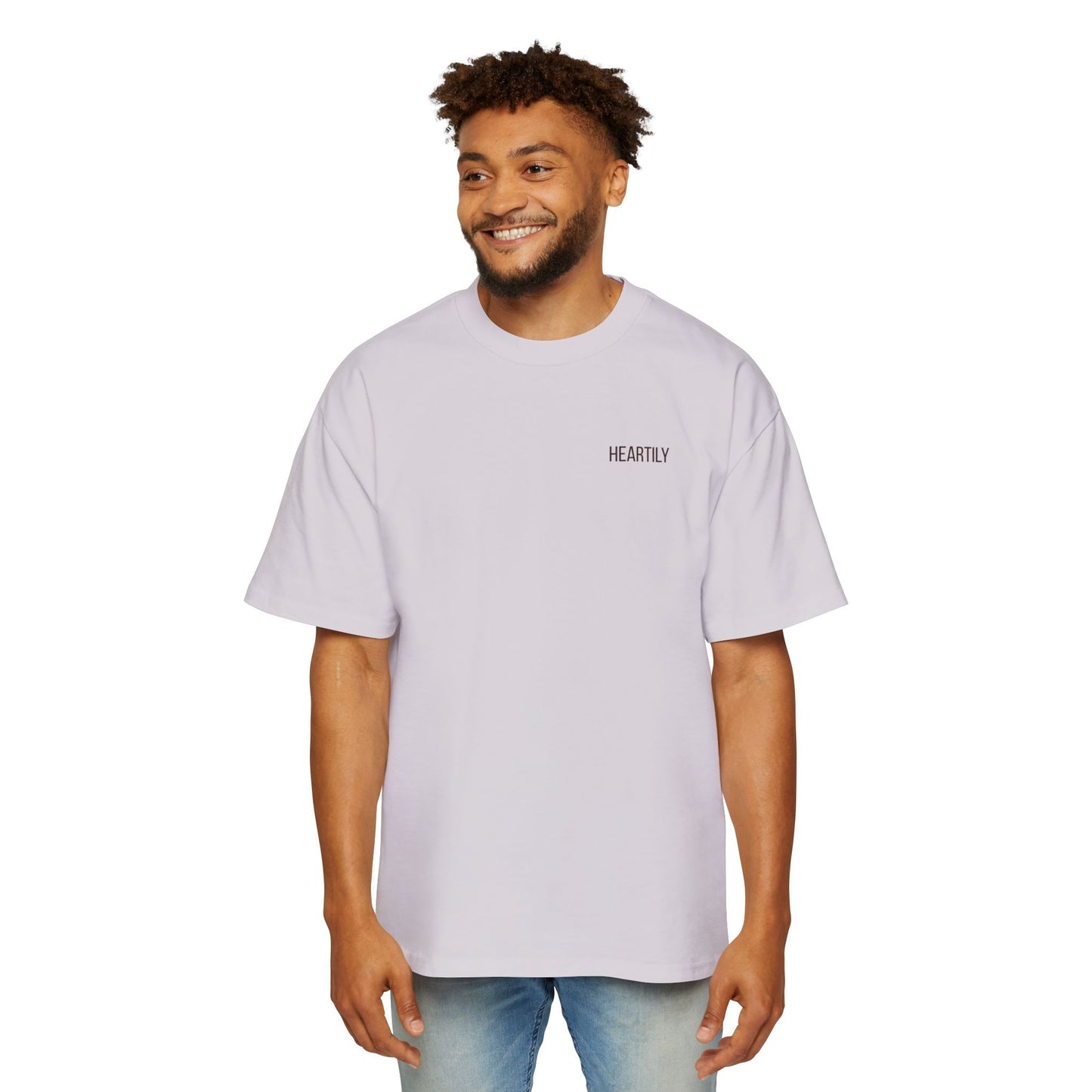 Heartily Men's Camo Logo Heavy Oversized Tee