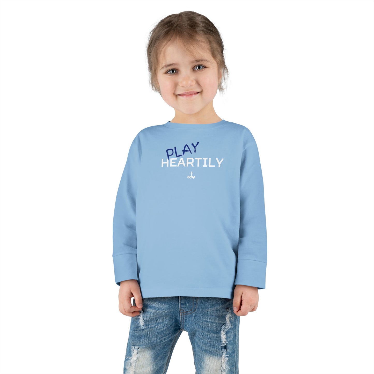 Toddler Long Sleeve "Play Heartily" Tee