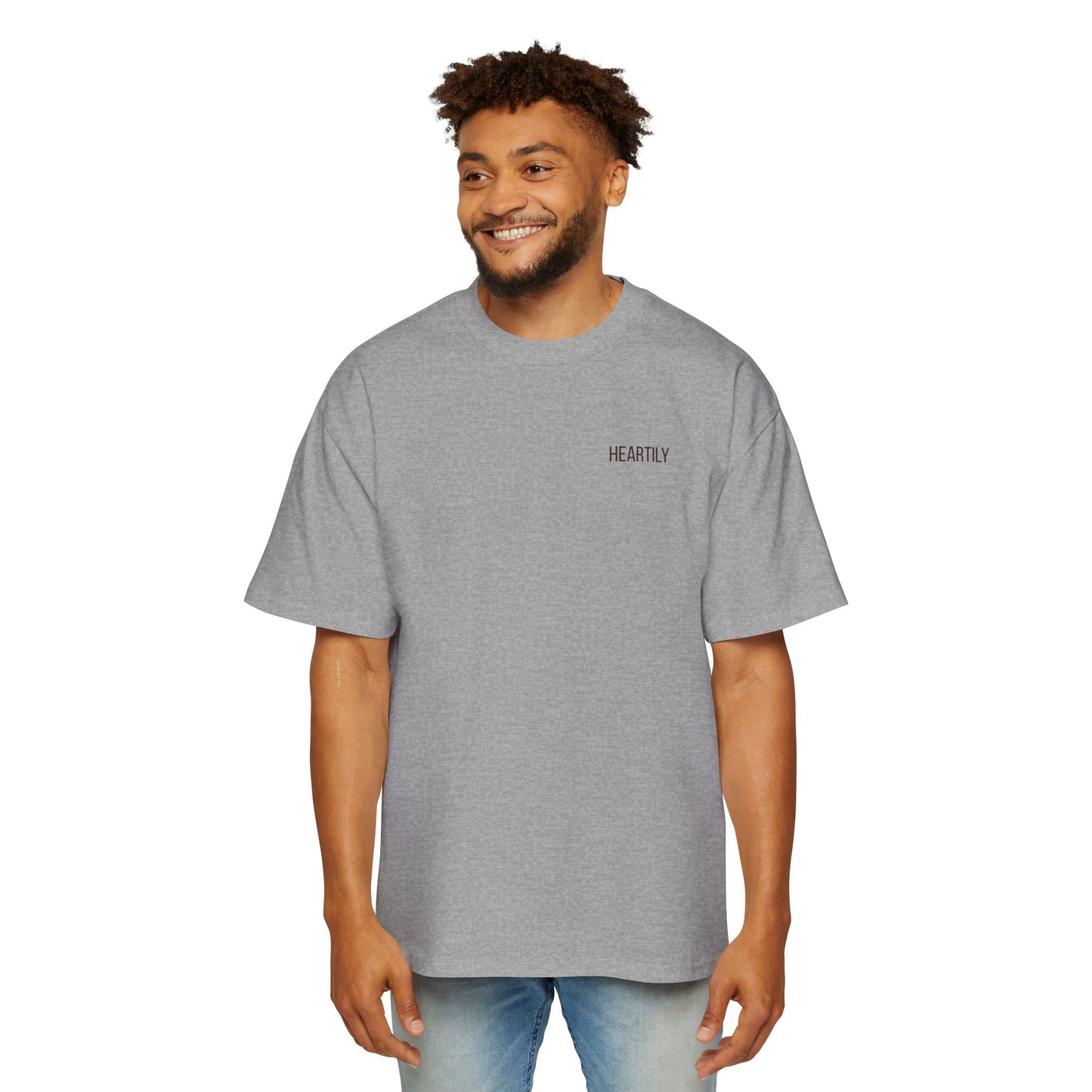 Heartily Men's Camo Logo Heavy Oversized Tee