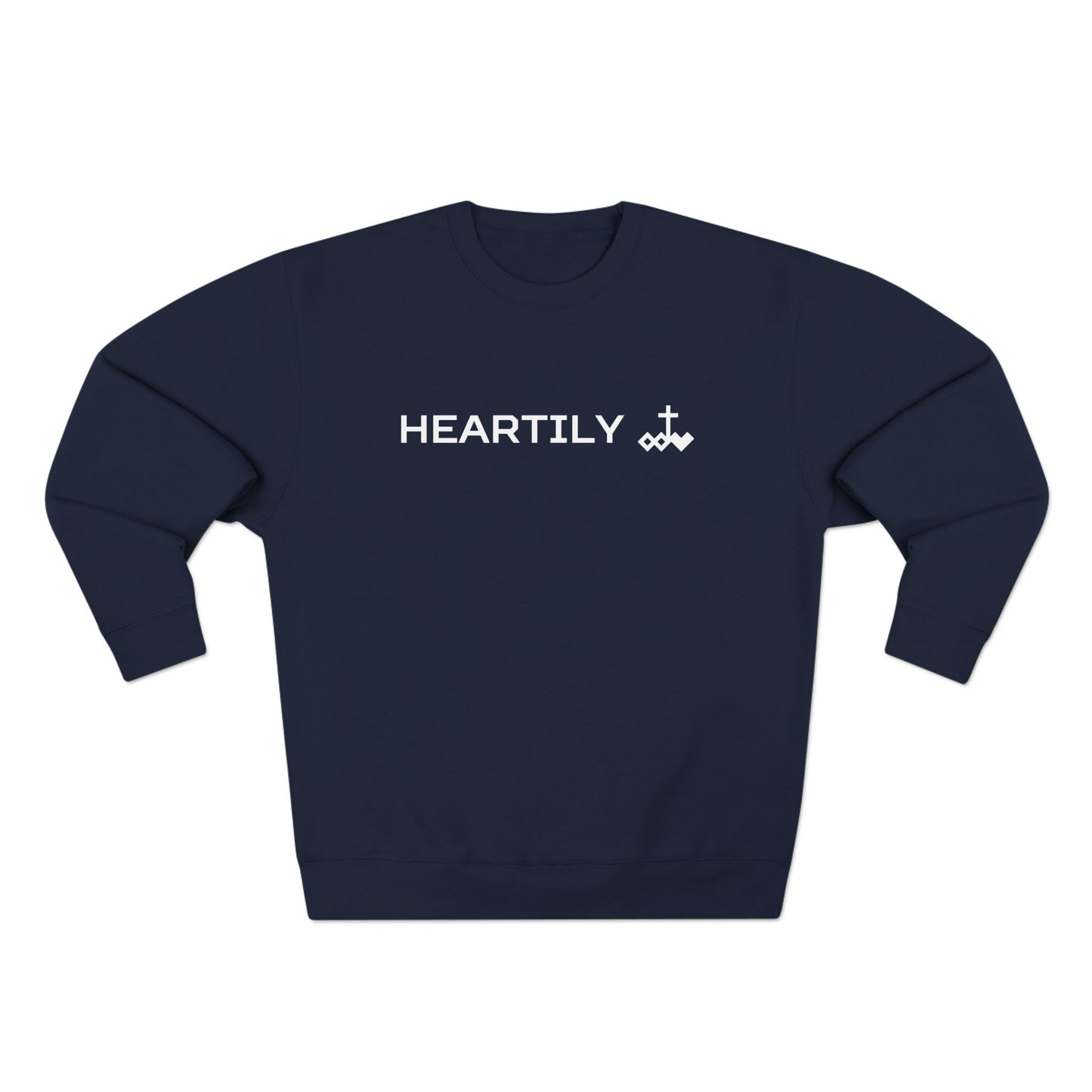 Heartily & Logo Crewneck Pullover Sweatshirt