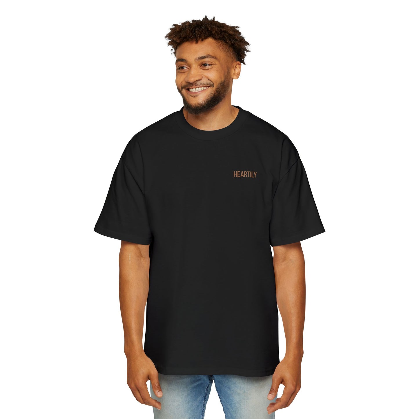 Heartily Men's Camo Logo Heavy Oversized Tee