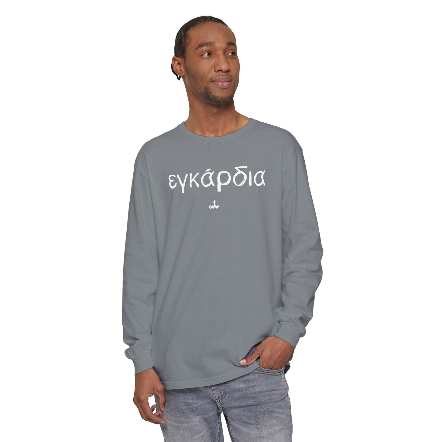 Unisex Greek "Heartily" Long Sleeve T-Shirt