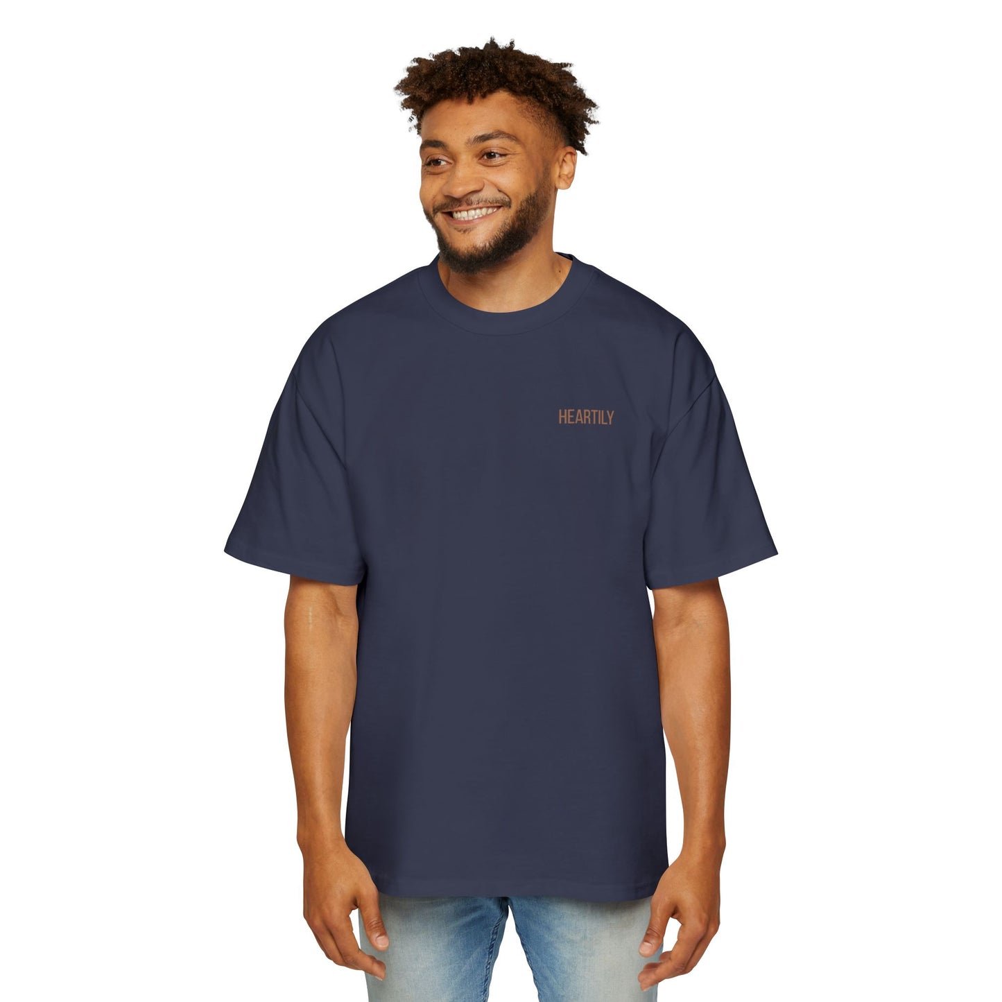 Heartily Men's Camo Logo Heavy Oversized Tee