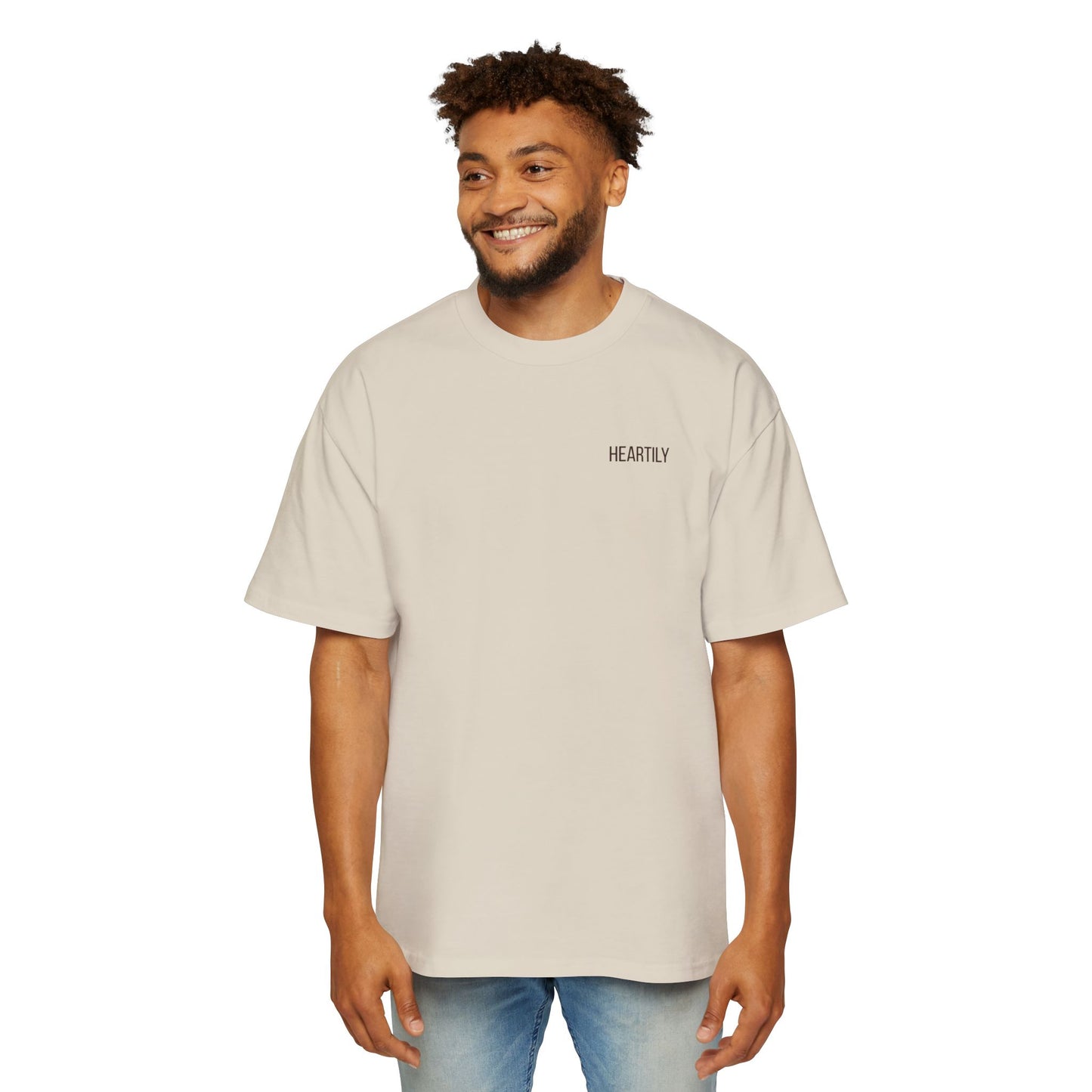 Heartily Men's Camo Logo Heavy Oversized Tee