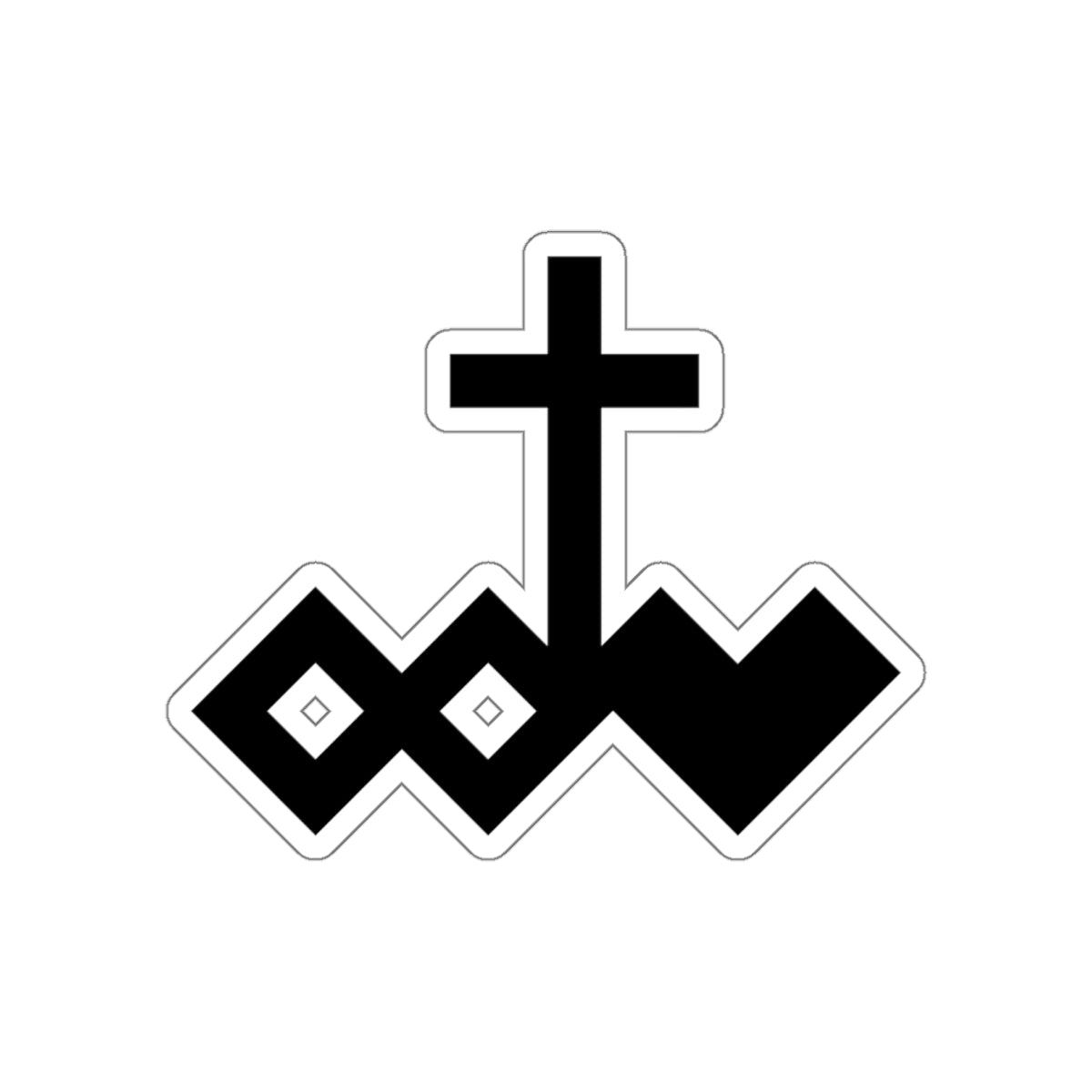 Black Kiss-Cut Logo Sticker