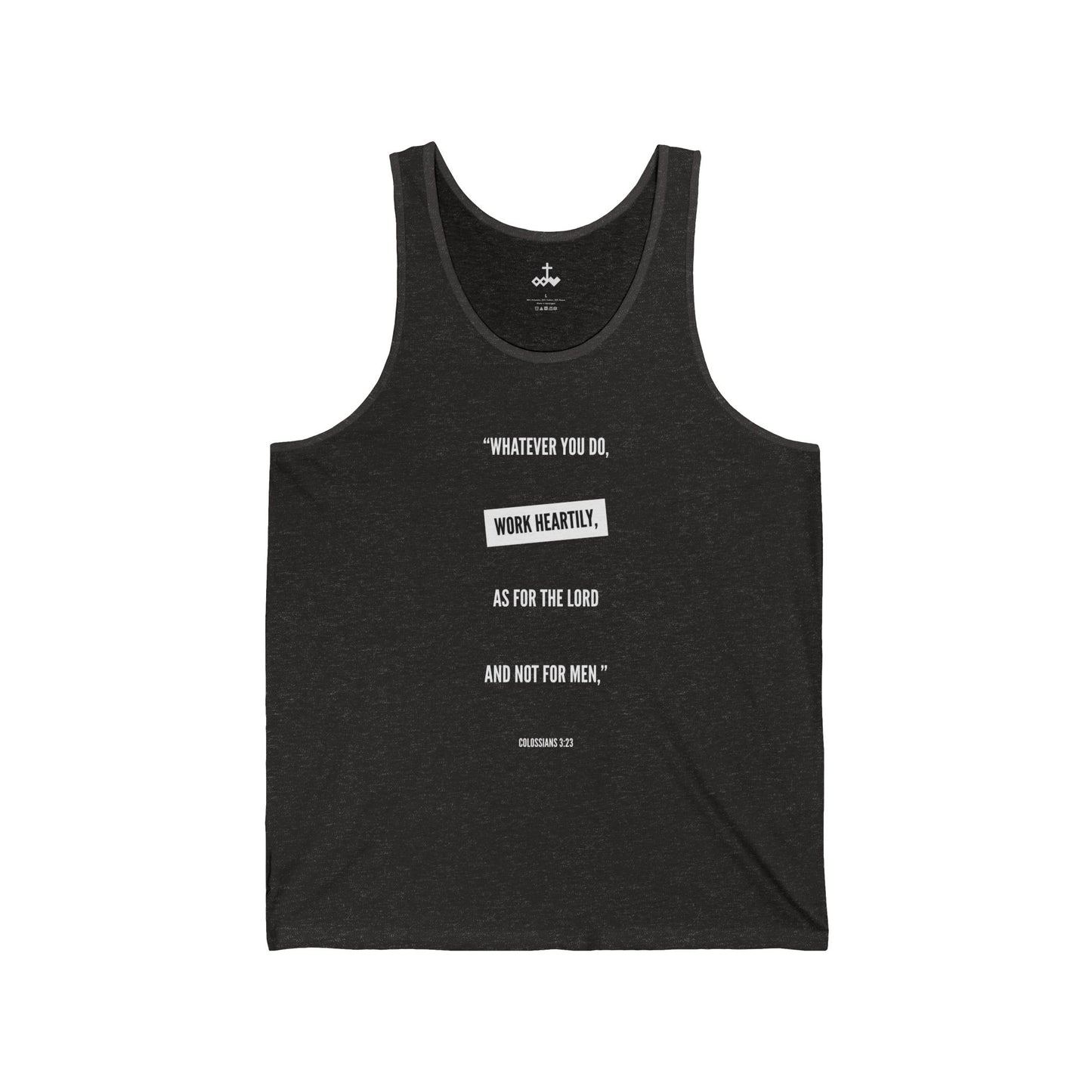 Colossians 3:23 Unisex Jersey Tank