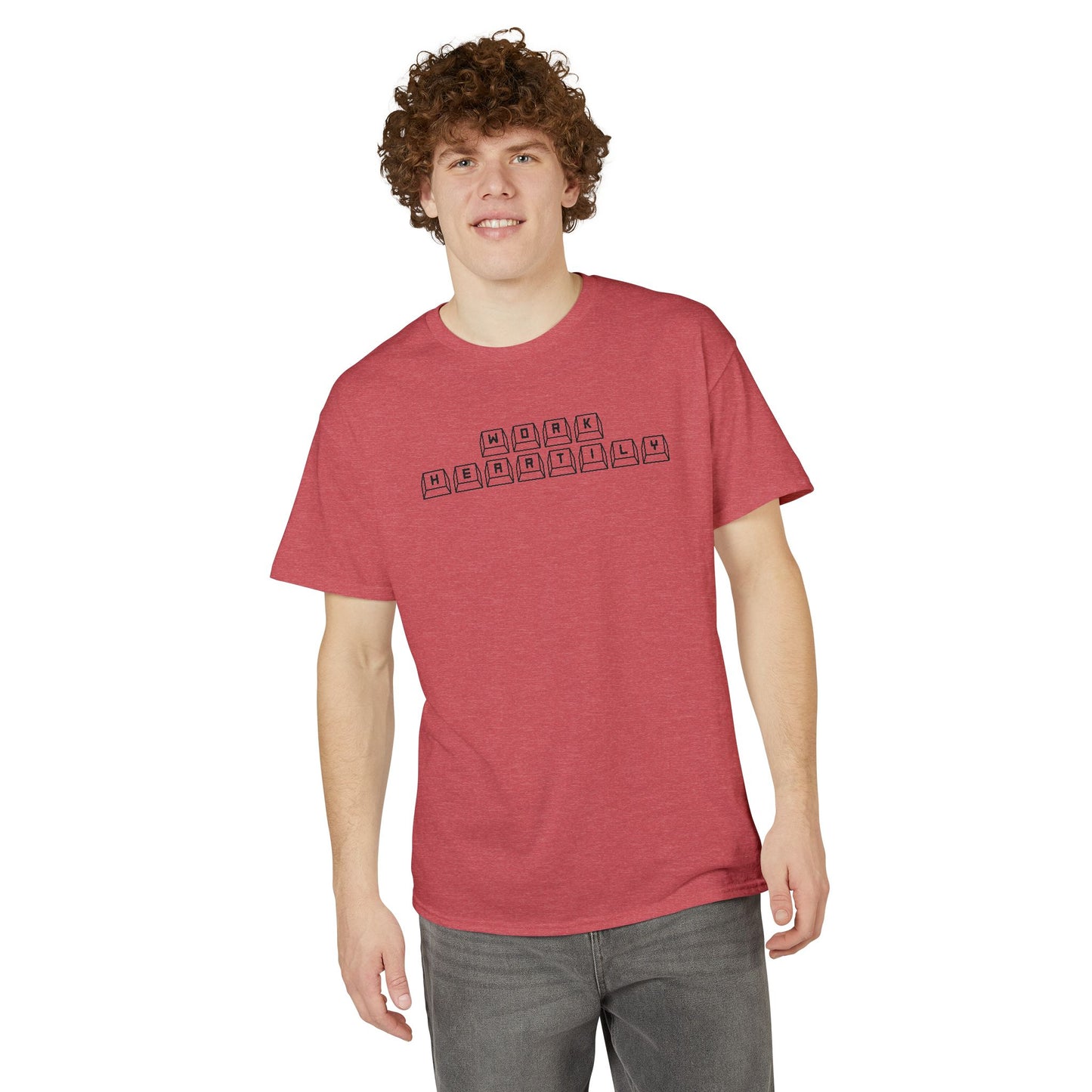 'Work Heartily' Keyboard T-Shirt