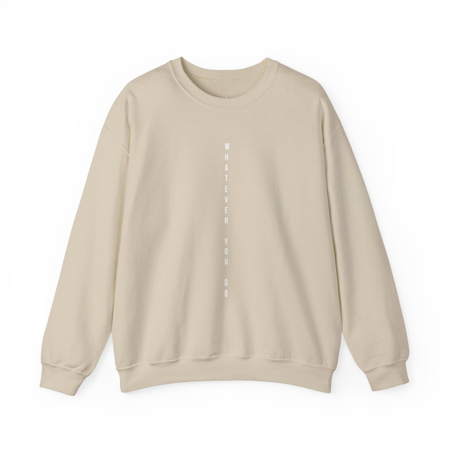 Vertical Text Crewneck Sweatshirt