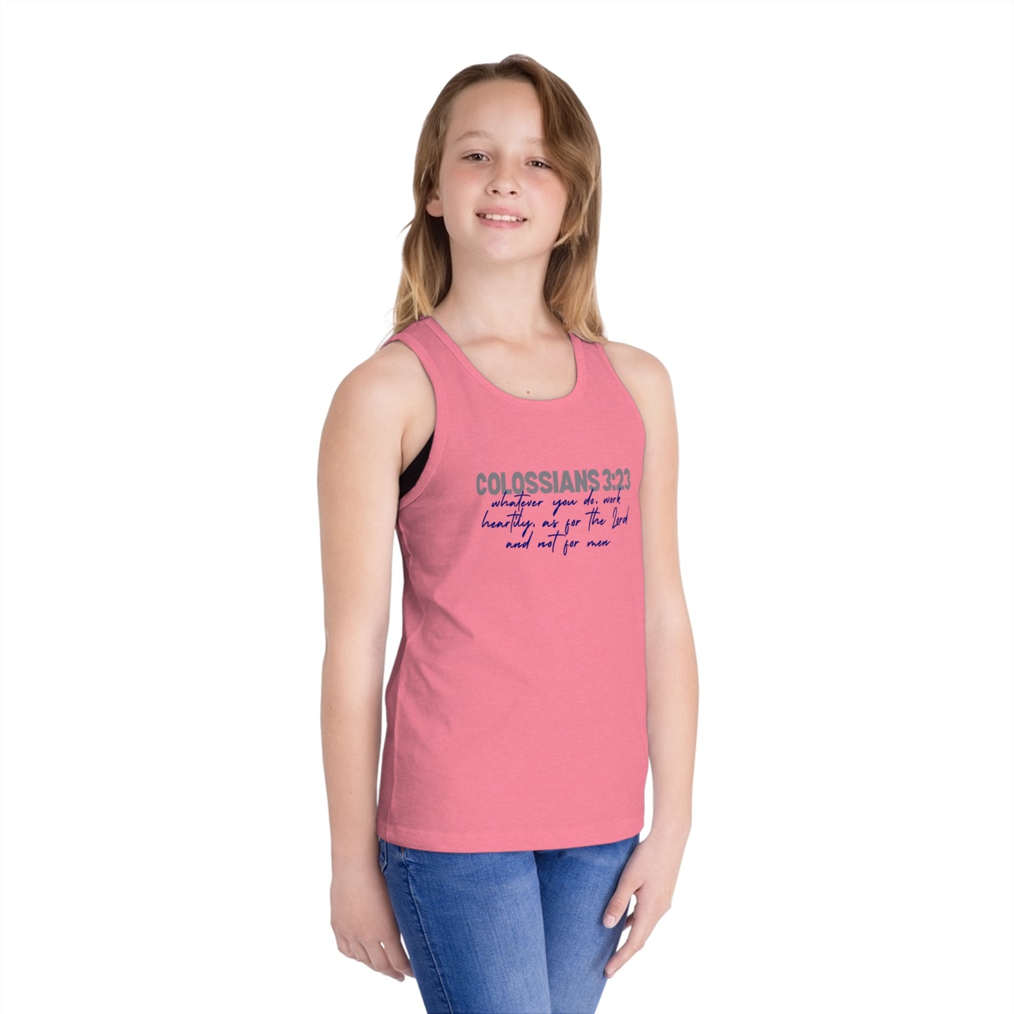 Colossians 3:23 Scripture Kids Tank Top