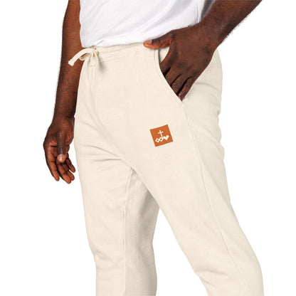Block Bordered Logo Garment-Dyed Fleece Joggers