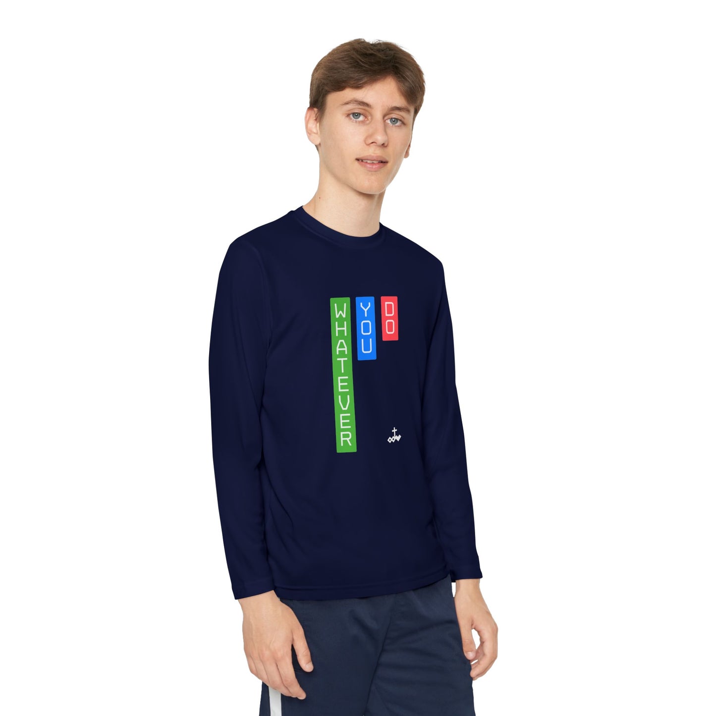 Vertical Block 'Whatever You Do' Youth Long Sleeve Tee