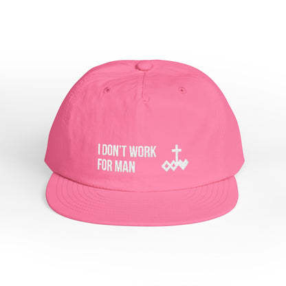 'I Don't Work for Man' Embroidered Snapback Surf Cap
