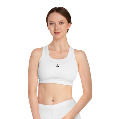 Logo Sports Bra - White