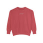"I Don't Work for Men" Embroidered Garment-Dyed Sweatshirt