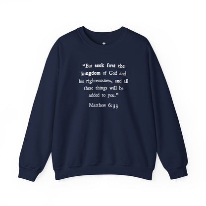 Unisex Matthew 6:33 Crewneck Sweatshirt