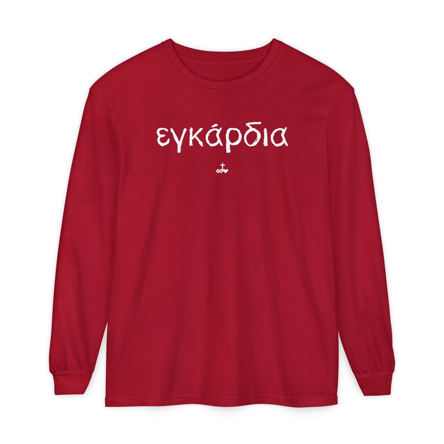 Unisex Greek "Heartily" Long Sleeve T-Shirt