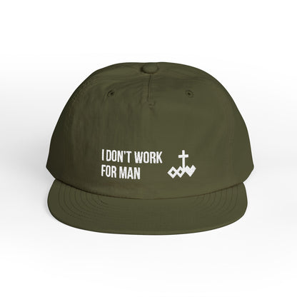 'I Don't Work for Man' Embroidered Snapback Surf Cap