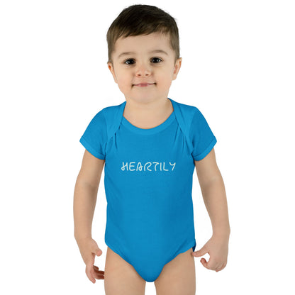 'Heartily' Script Baby Bodysuit