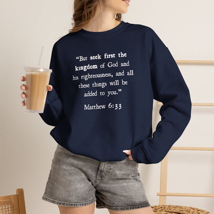 Unisex Matthew 6:33 Crewneck Sweatshirt