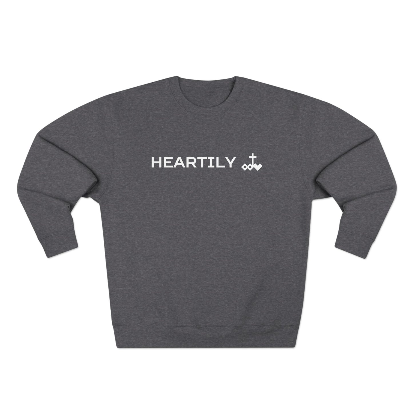 Heartily & Logo Crewneck Pullover Sweatshirt