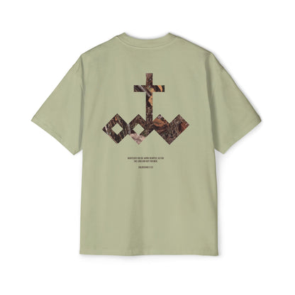 Heartily Men's Camo Logo Heavy Oversized Tee