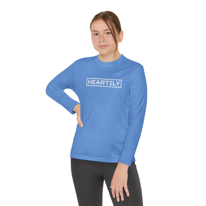 Bordered Heartily Youth Athletic Long Sleeve Tee