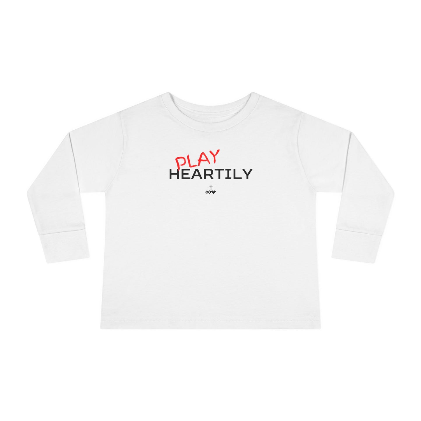 Toddler Long Sleeve "Play Heartily" Tee
