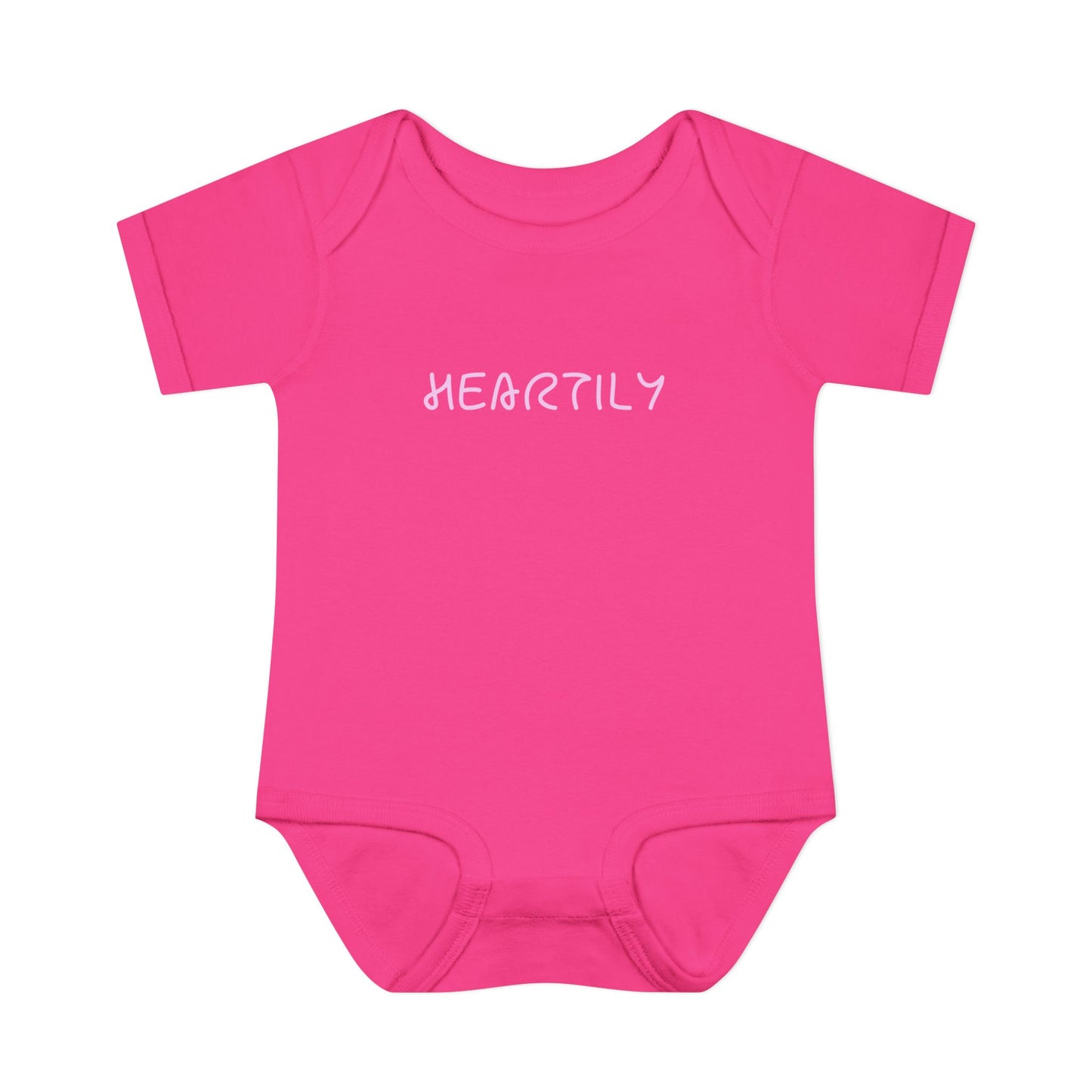 'Heartily' Script Baby Bodysuit