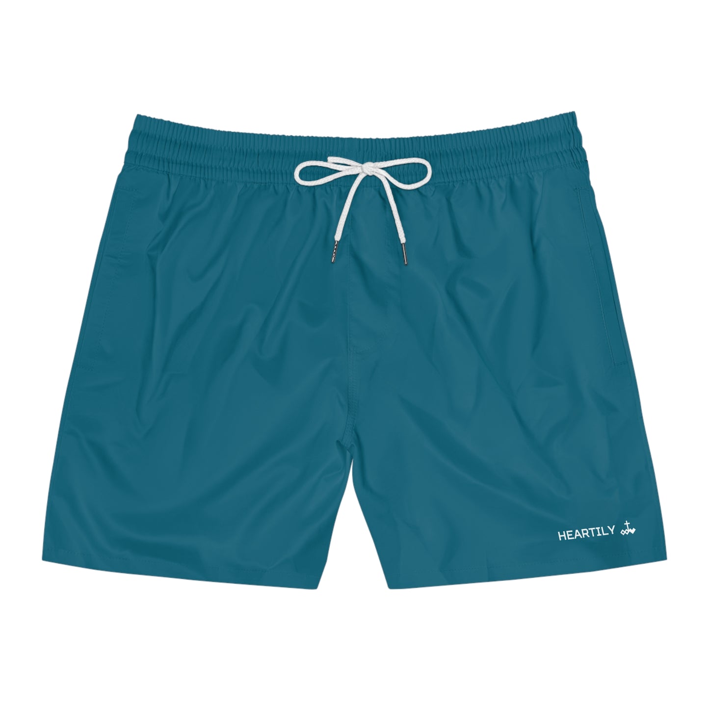 Dark Azure Men's Mid-Length Swim Shorts