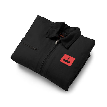Duck Cloth Work Jacket with Embroidered Logo